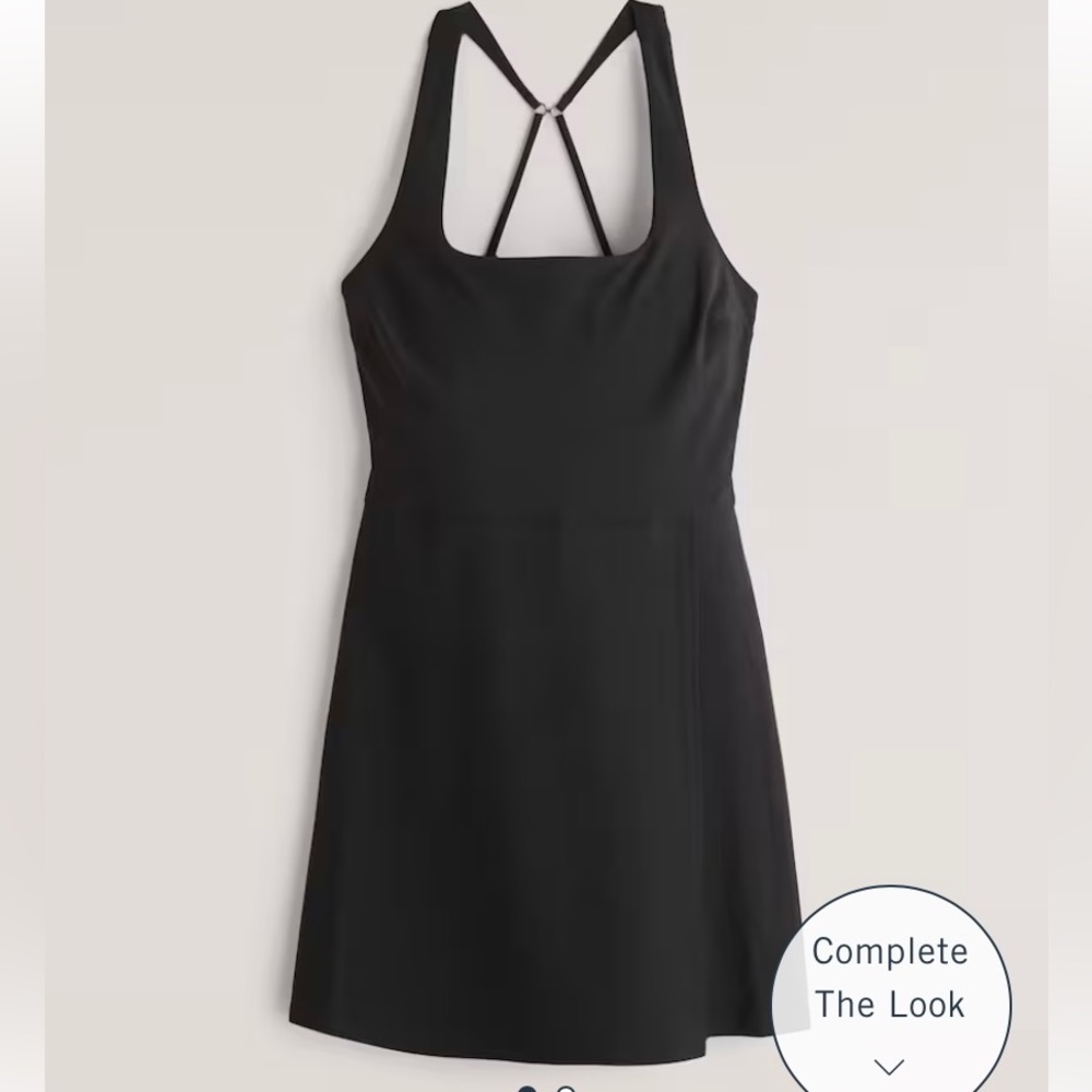 Abercrombie & Fitch Womens Traveler Wrap Mini Dress black sz Large